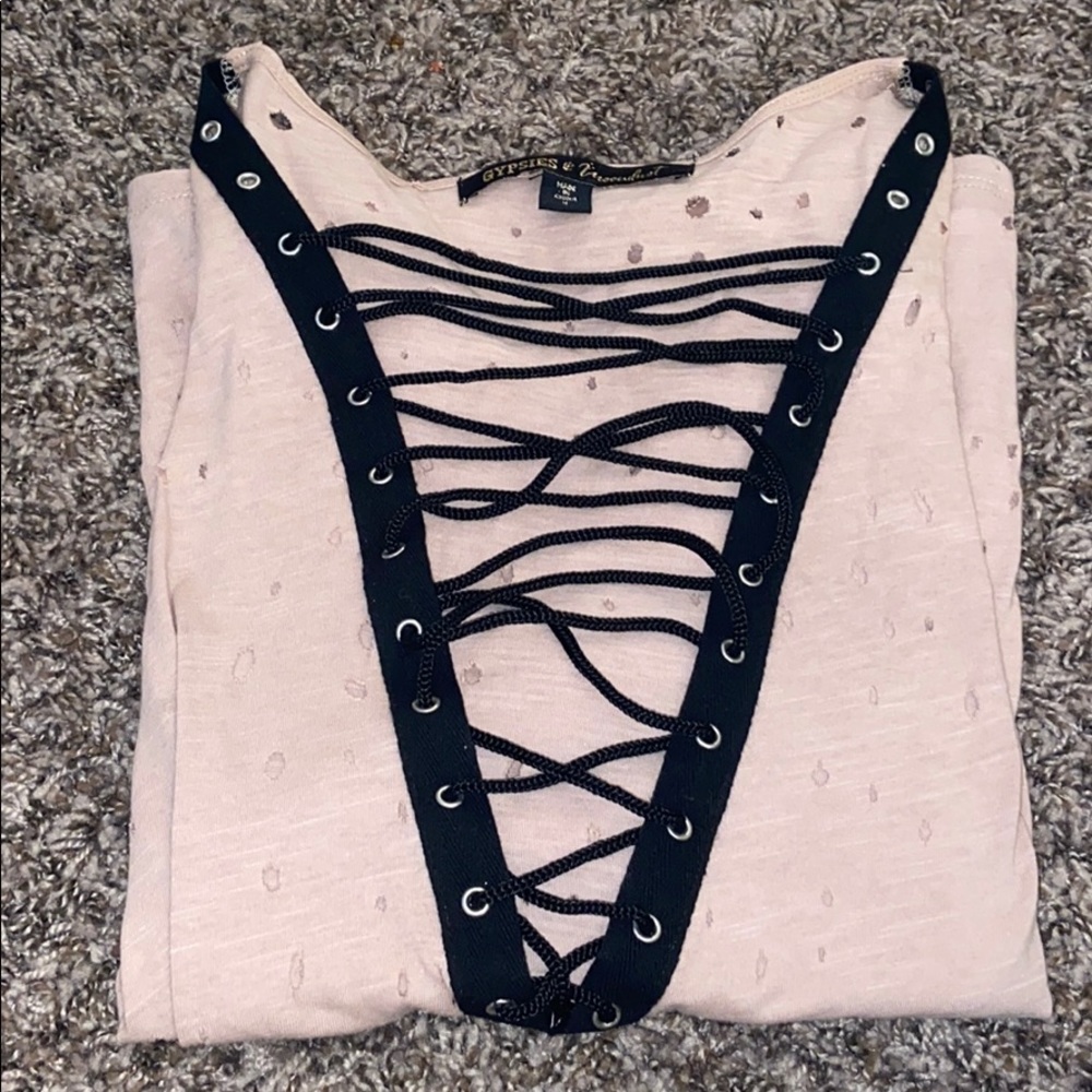 Nordstrom shoe lace tie top